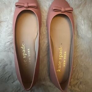 Kate Spade Kiersten Bow Leather Ballet Flats